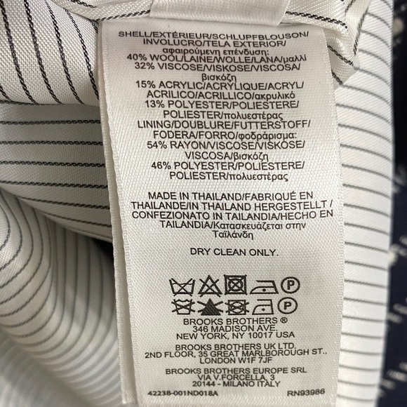 Brooks Brothers Navy Dress with White Dots - Picture 6 of 6